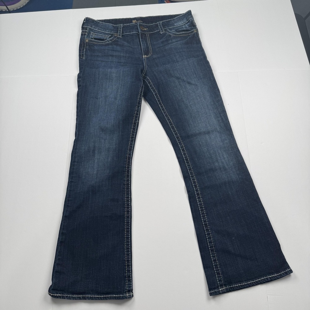 Kut from the Kloth Jeans Womens 12 (34x30) Bootcut Stretch Flap Pocket Denim